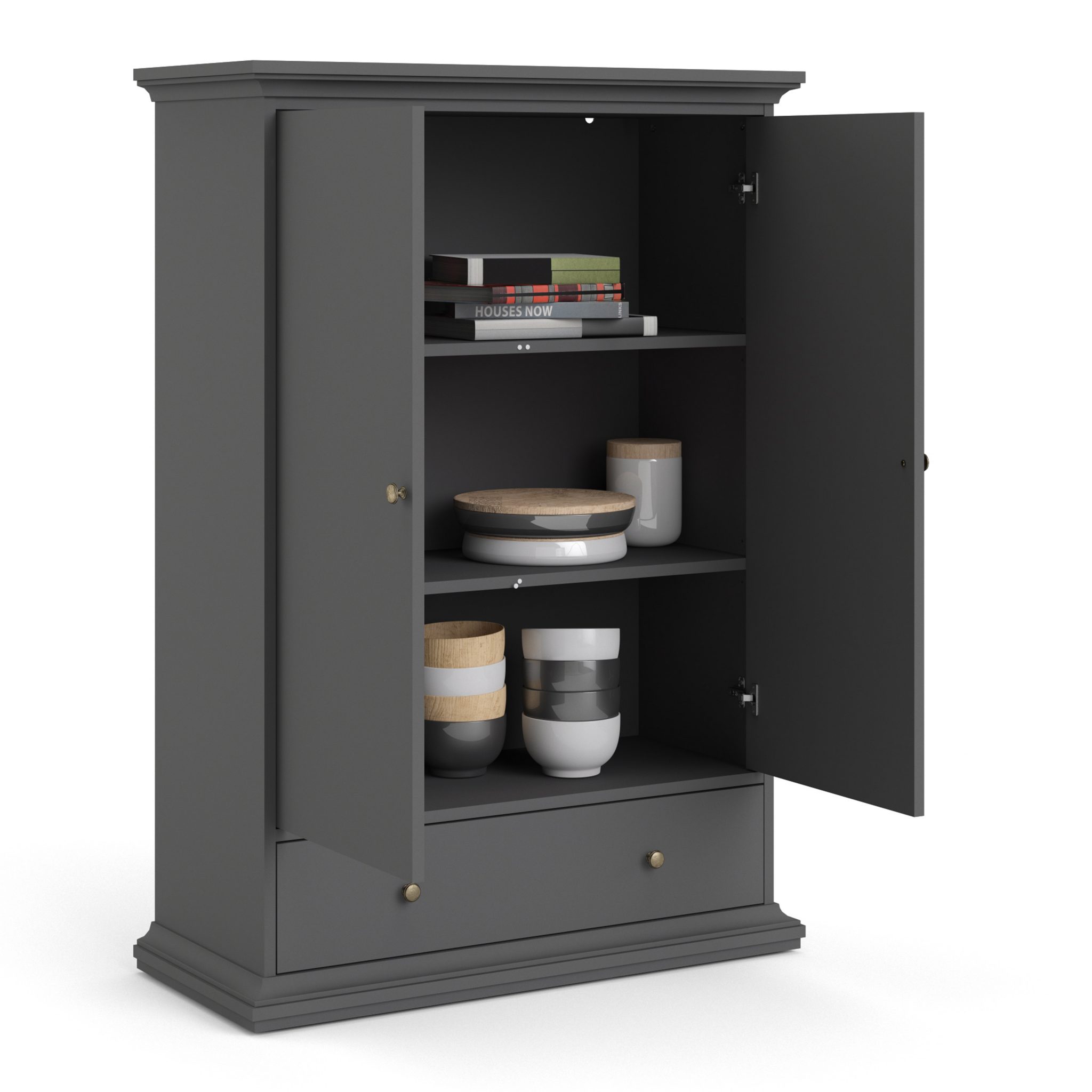 Paris Grey Cupboard with Drawer