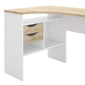 Function Plus Corner Desk - White