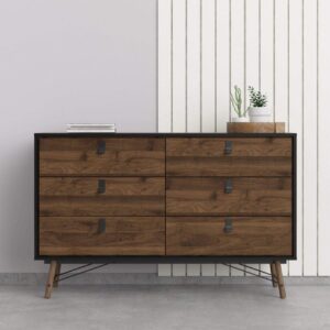 Ry Wide Double Chest of 6 Drawers