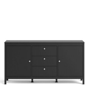 72679670gmgm Sideboard 2 doors + 3 drawers_F Madrid Large Sideboard - Black