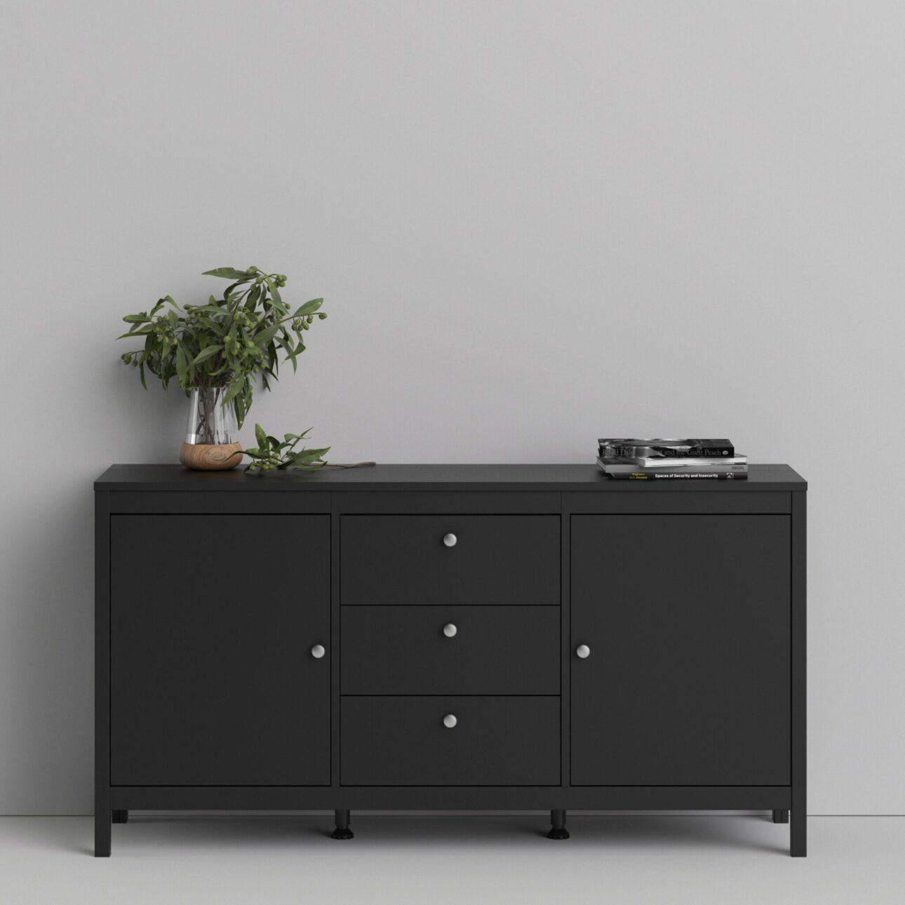 Madrid Large Sideboard - Black