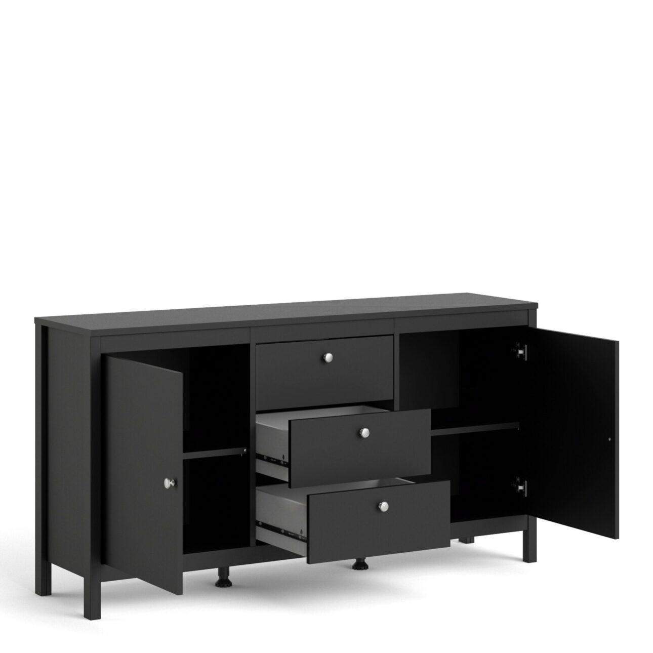 Madrid Large Sideboard - Black
