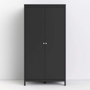 Madrid 2 Door Wardrobe - Black