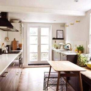 Kitchen painted with Earthborn Wood Smoke