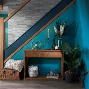 Hallway and stairway walls with Bobble Hat paint by Earthborn