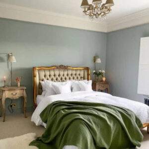 Bedroom painted with Earthborn's Grassy Claypaint