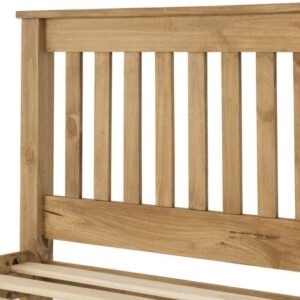 Monaco distressed pine single bed frame