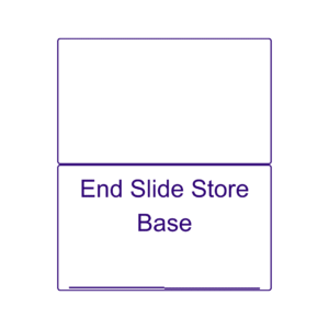 Bed base with end slide store
