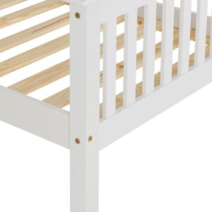Monaco White Single Bed Frame