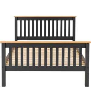 Monaco Grey Double Bed Frame