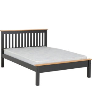 Monaco Grey Double Low Foot Bed Frame