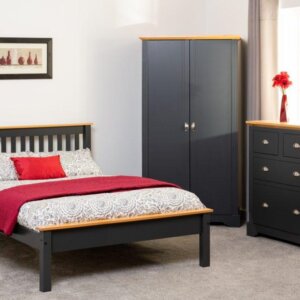 Monaco Grey Double Low Foot Bed Frame