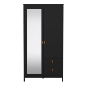 Barcelona Mirrored Wardrobe - Black