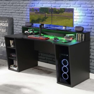 Tezaur Gaming Desk - Black