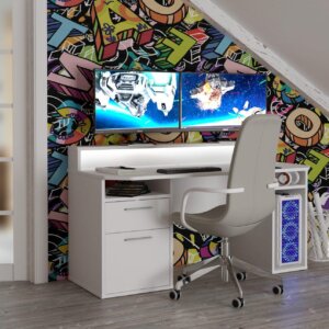 Tezaur Gaming Desk - White