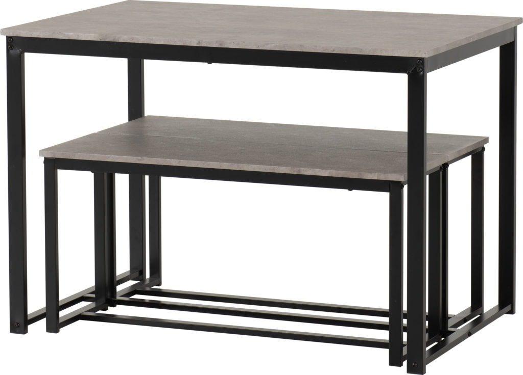 Lincoln Dining Set - Grey & Black