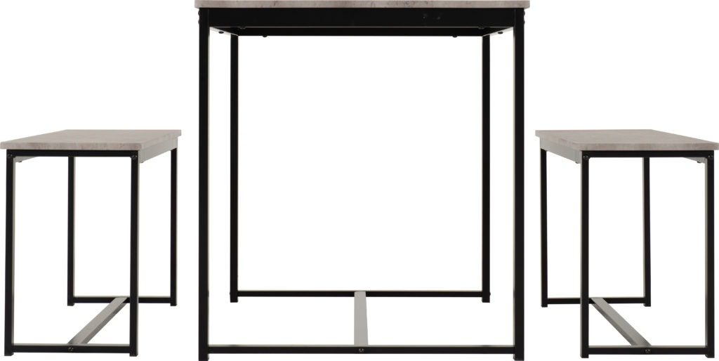 Lincoln Dining Set - Grey & Black