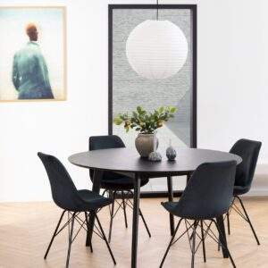 Roxby Round Dining Table Black
