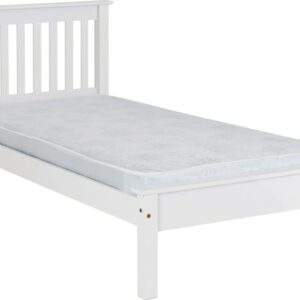 Monaco Single Bed - White Low End
