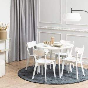 Roxby Round Dining Table White
