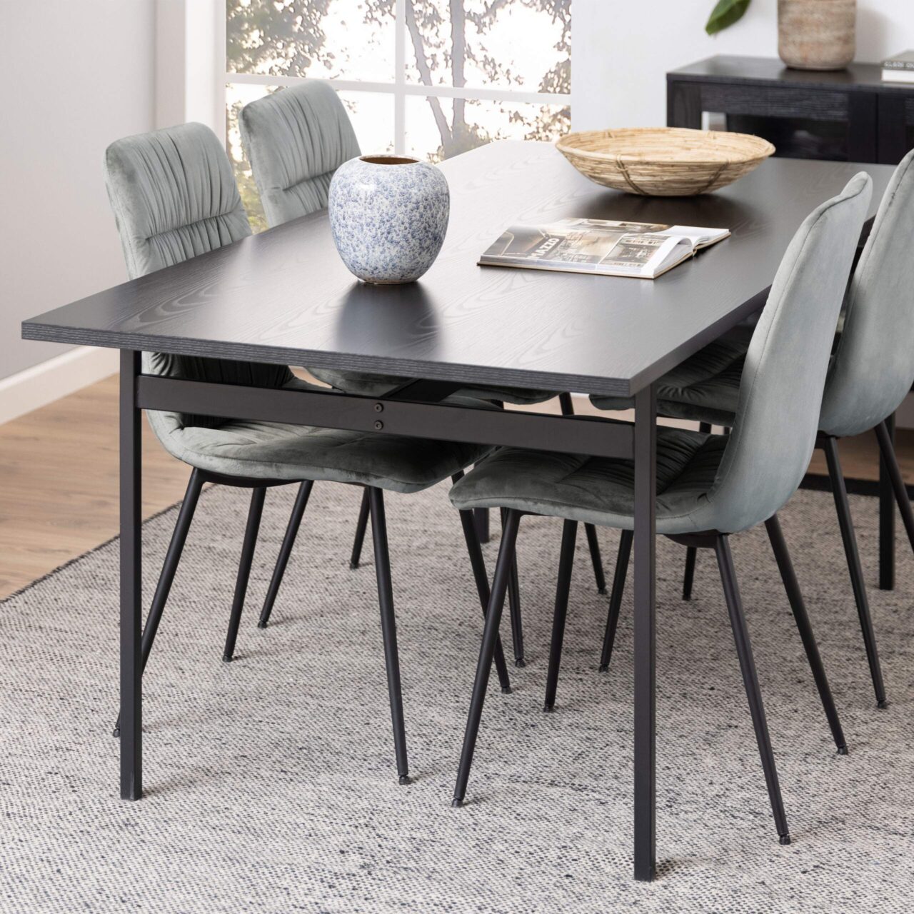 Angus Black Dining Table