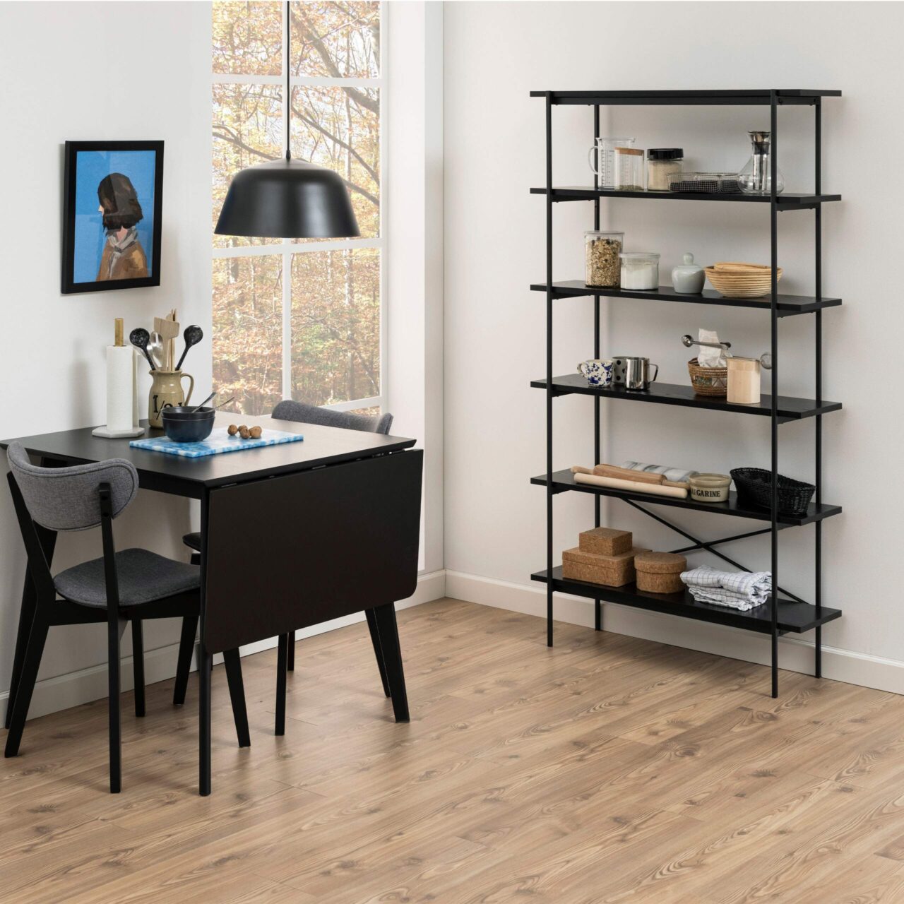 Angus Black Bookcase