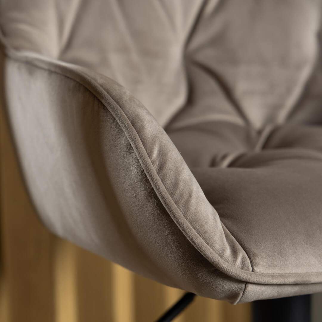 Brooke Beige Swivel Bar Stool - Pair