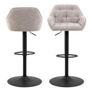 Brooke Monza Beige Swivel Bar Stool - Pair