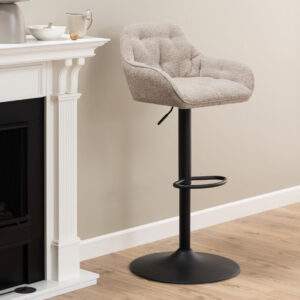 Brooke Monza Beige Swivel Bar Stool - Pair