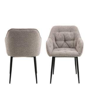 Brooke Beige Dining Armchair - Pair