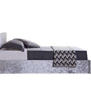 Berlin Double Ottoman Bed - Silver