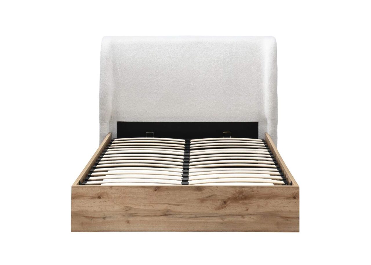 Halfden Double Ottoman Bed - White