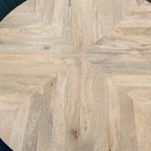 Sunburst circular dining table
