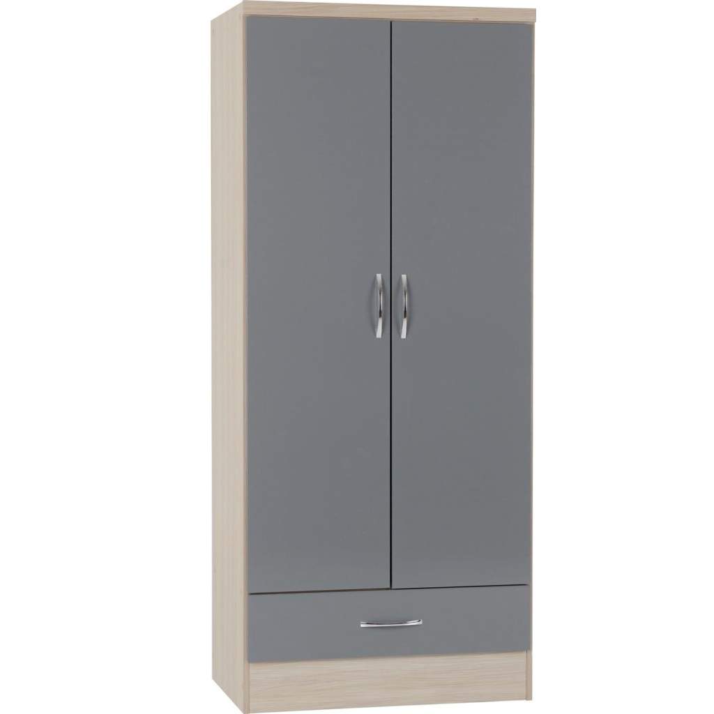 Nevada 2 door wardrobe - Grey