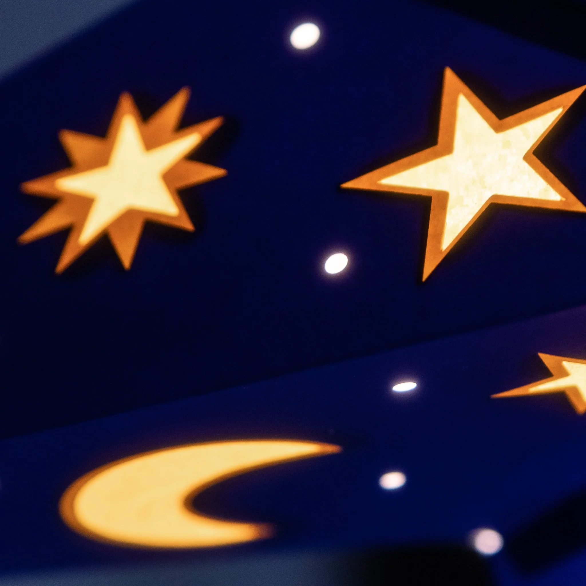Paper Starlight - Night Sky: Blue with Yellow - 60cm