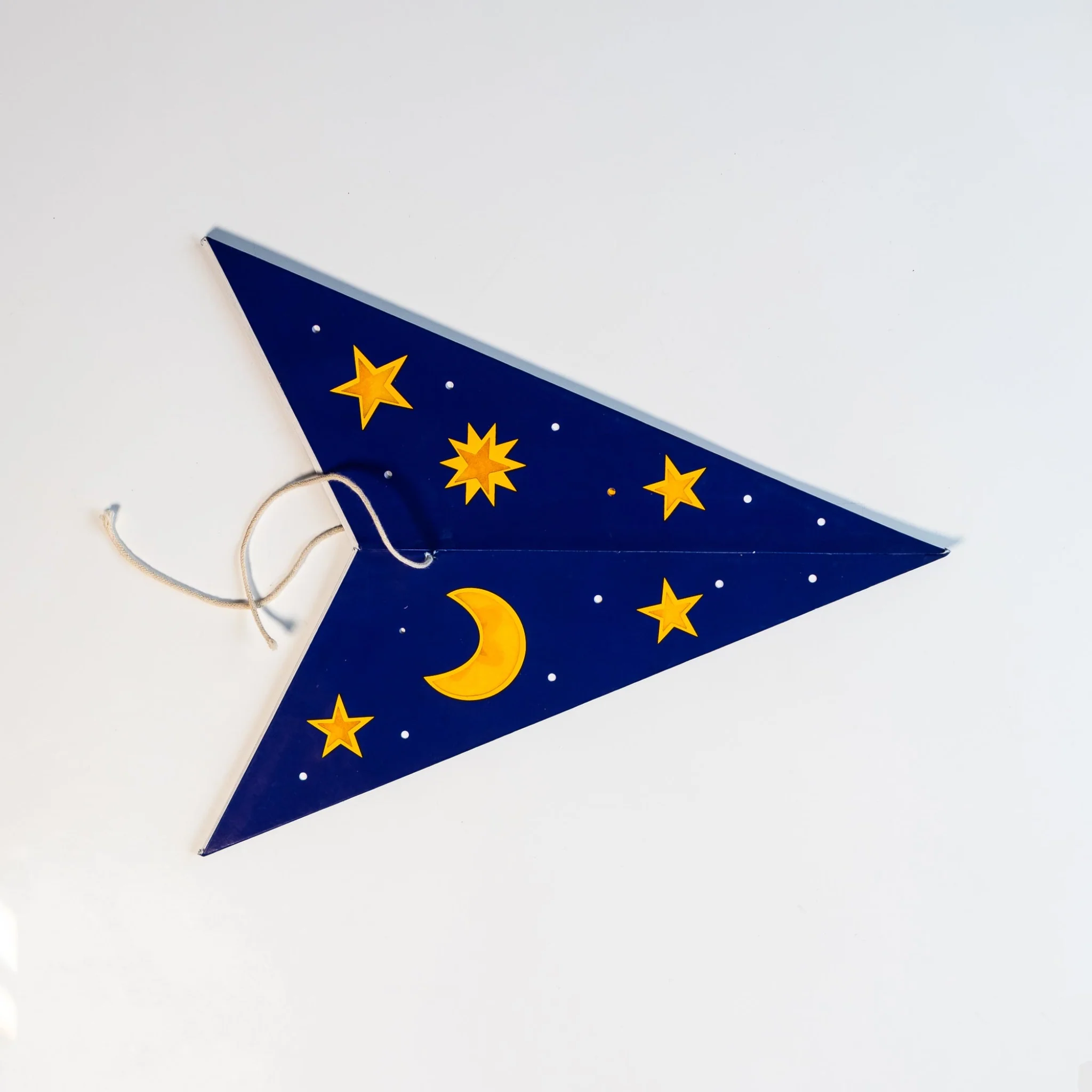 Paper Starlight - Night Sky: Blue with Yellow - 60cm