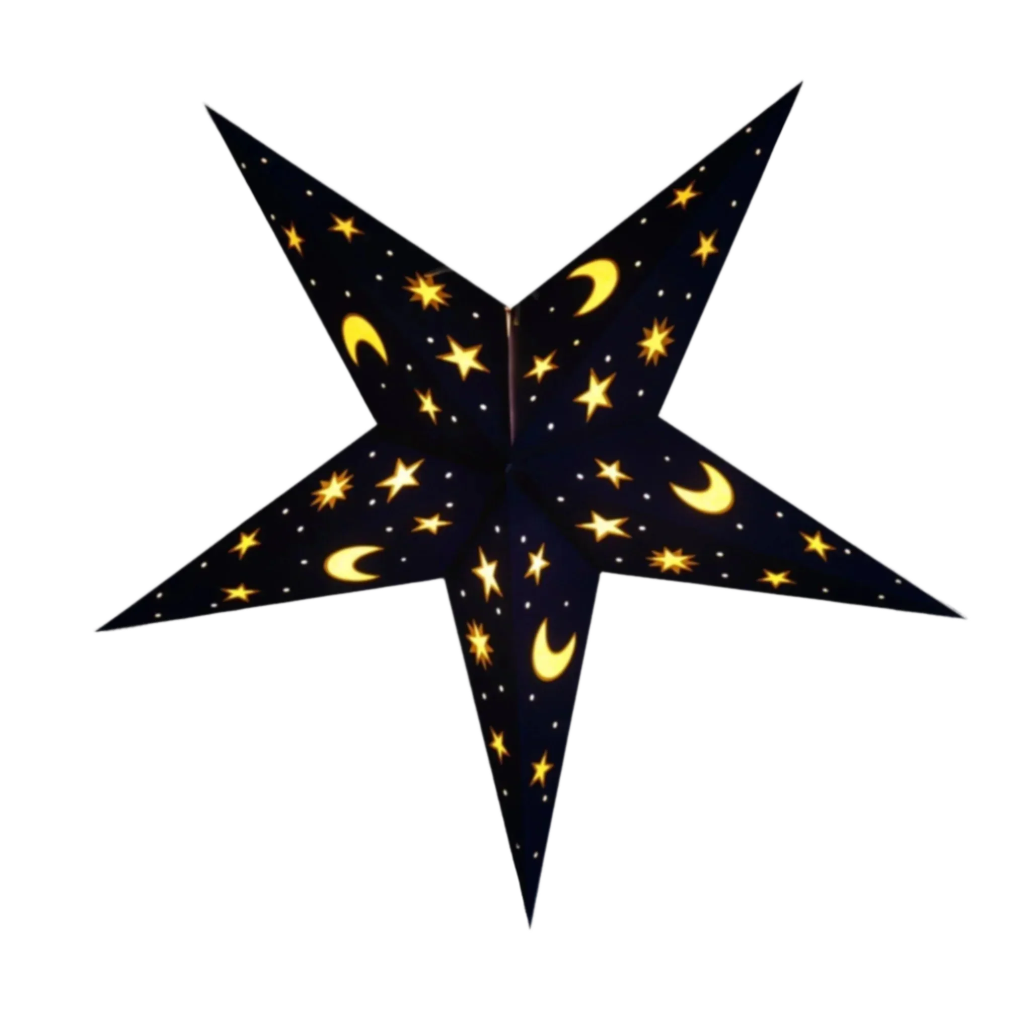 Paper Starlight - Night Sky: Blue with Yellow - 60cm