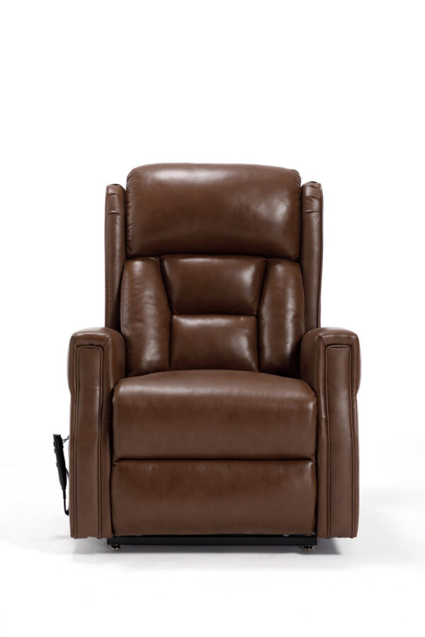 Tuscan Riser Chestnut Leather Tuscany Riser Recliner Chair - Ashgate Furniture Co