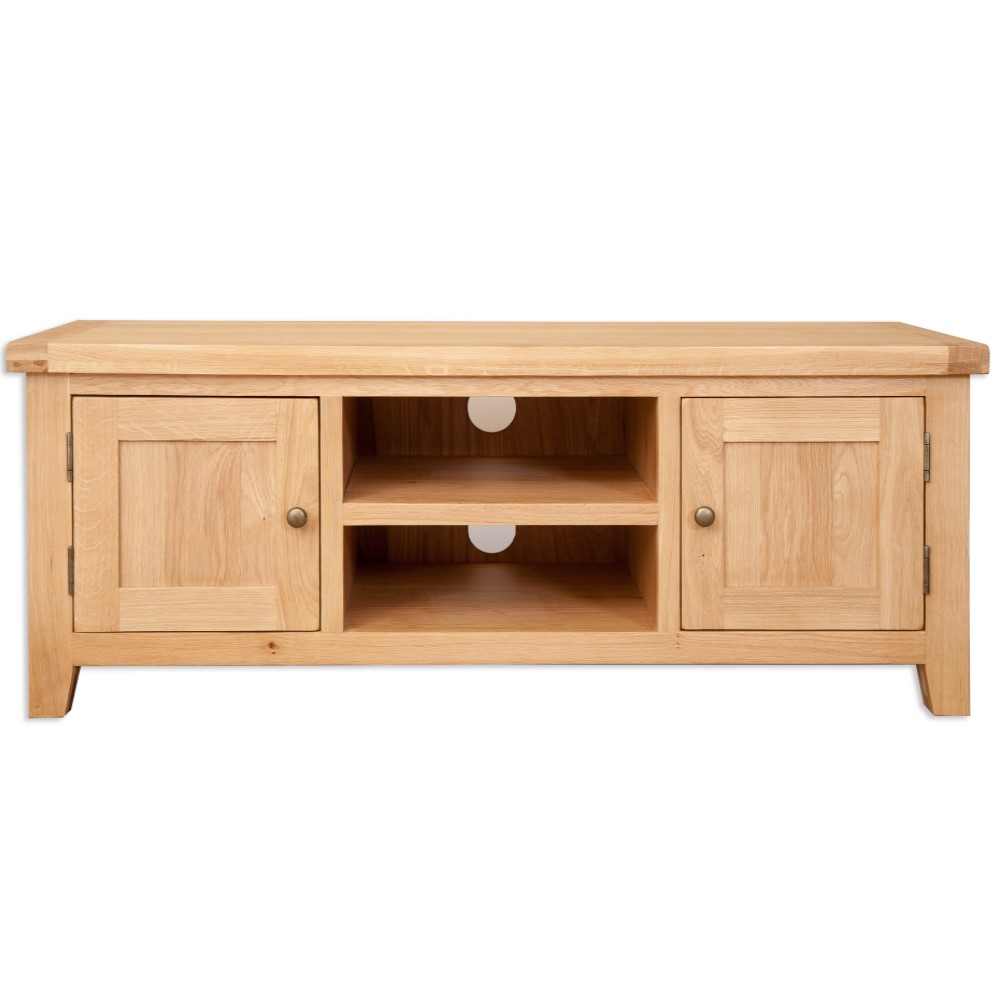 Melbourne natural oak plasma TV cabinet