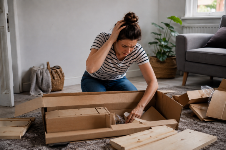 Lady looking for lost instructions