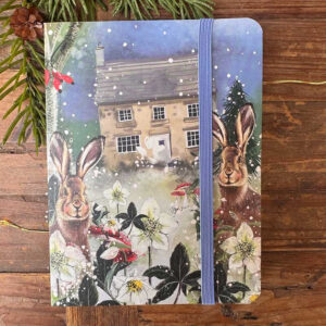Christmas Hares Small Chunky Notebook