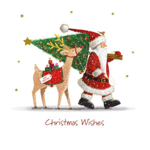 christmas wishes Ho Ho Ho Santa Twin Pack - Ashgate Christmas cards