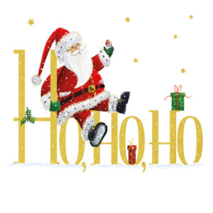 Ho Ho Ho Santa Twin Pack - Ashgate Christmas cards