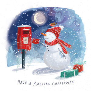 letter to santa Jolly Snowman Twin Pack - Ashgate Christmas cards