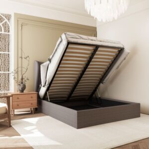 Verona double ottoman bed frame - Brown