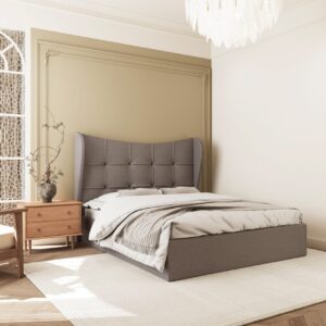 Verona double ottoman bed frame - Brown